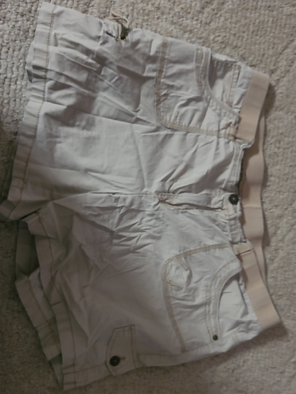 Maurices Cream Elastic-Waist Bermuda Shorts